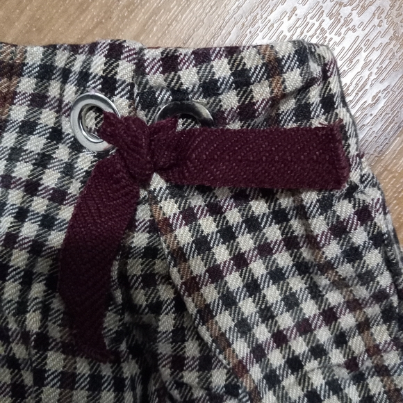 Zara Baby Girl 12-28 mo. Wool Checked Shorts Kids - Picture 2 of 5